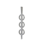 Pendentif Triple Phi Large en argent