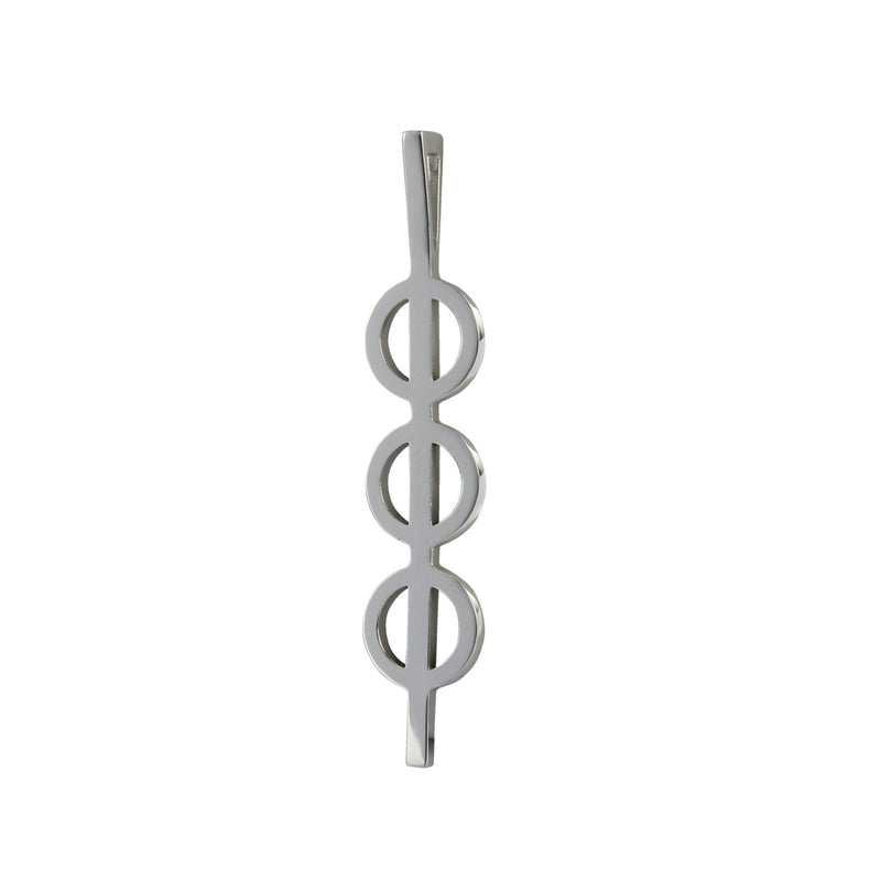 Pendentif Triple Phi Large en argent