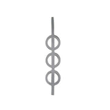 Pendentif Triple Phi Large en argent