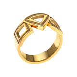 trilogy all-gold ring