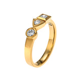 Trilogy Sens ring 0.30 carat Tournaire gold and diamonds