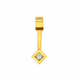 Long diamond and gold garland pendant