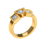RING ALCHIMIE TRILOGY  0.90 CARAT TOURNAIRE GOLD AND DIAMONDS