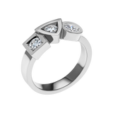 Ring Alchimie trilogy  0.70 carat Tournaire gold and diamonds