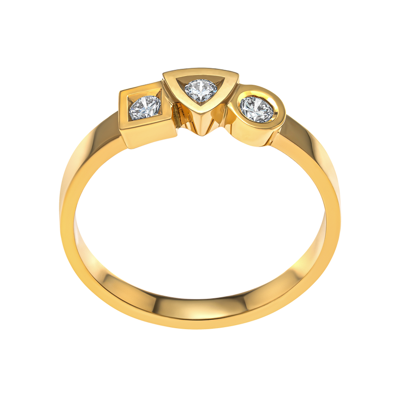 Ring Alchimie trilogy  0.15 carat