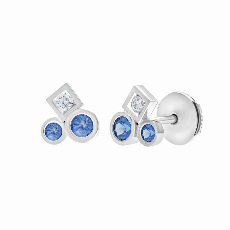 Earrings Marélie trilogy  Blue