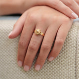 architecture Chinese Pagoda Baby ring in gold