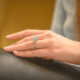 Ring French Kiss blue topaz in gold