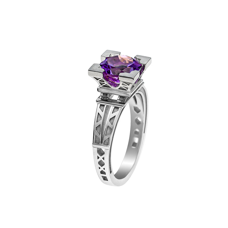 Ring French Kiss amethyst in gold