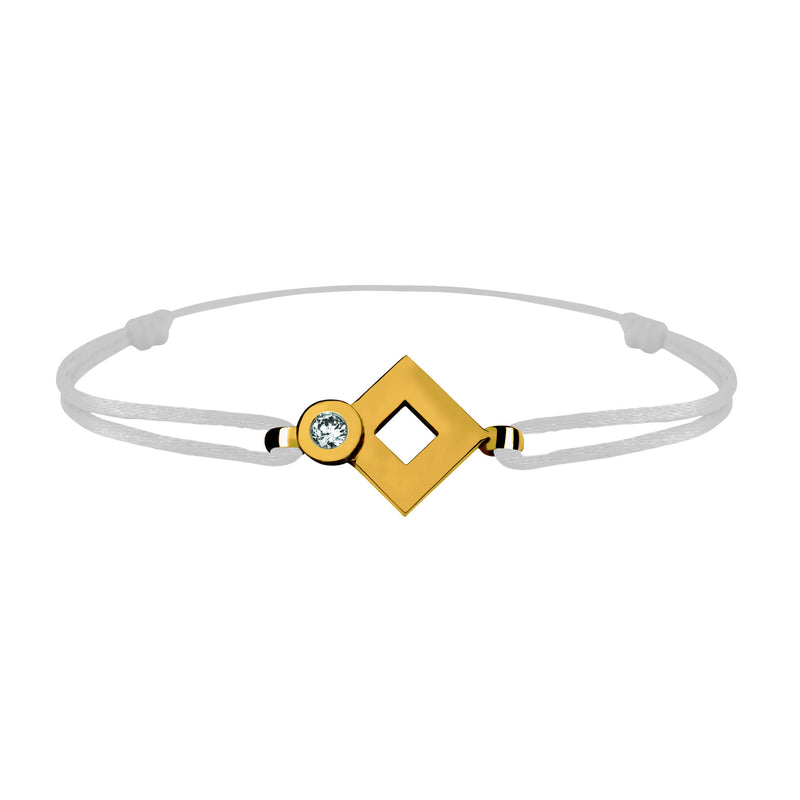 Tournaire gold and diamond link bracelet signe eclipse rhombus