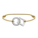 Inseparable bracelet in gold, pave diamonds in the round