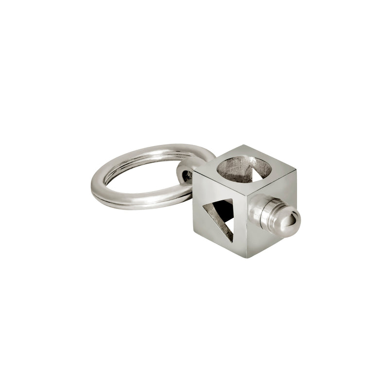 Tournaire Cube silver key ring