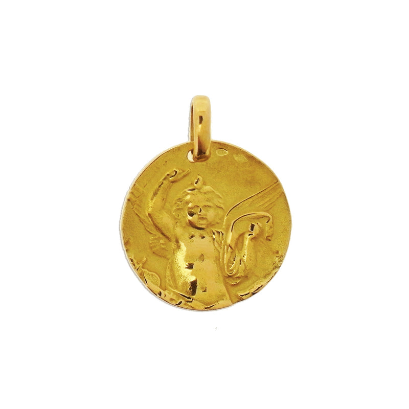 Religious medal Tournaire Angel conductor gold