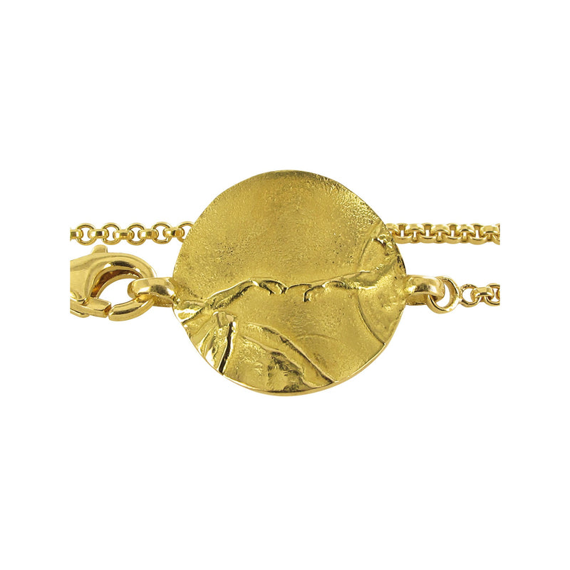 Children's curb chain 13 cm création du monde in gold Tournaire