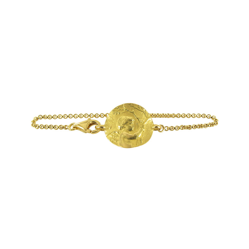 13 cm children's gold angel gardener chain bracelet Tournaire