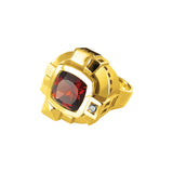 architecture Village fortified gold garnet ring Tournaire
