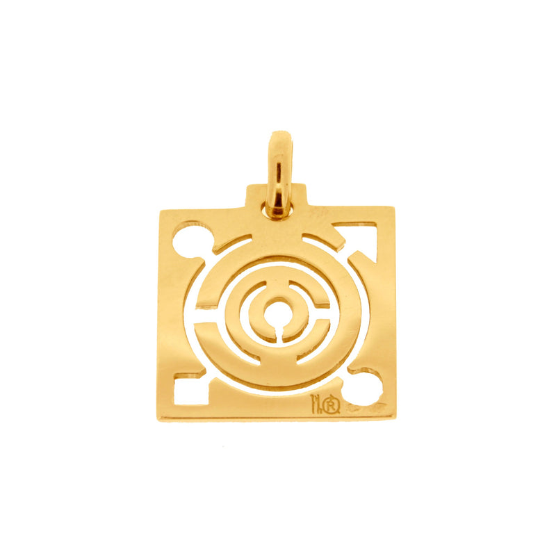 Men's Labyrinth pendant in gold Tournaire