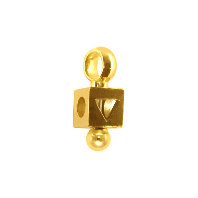 All-gold Cube pendant Tournaire