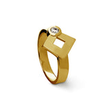 Signe Eclipse diamond ring in small gold