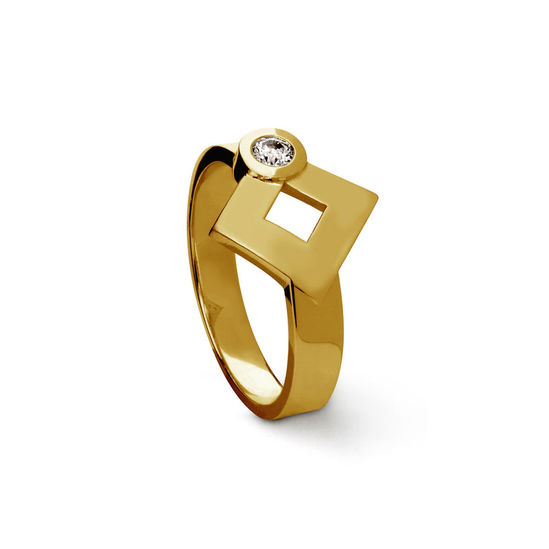 Signe Eclipse diamond ring in small gold