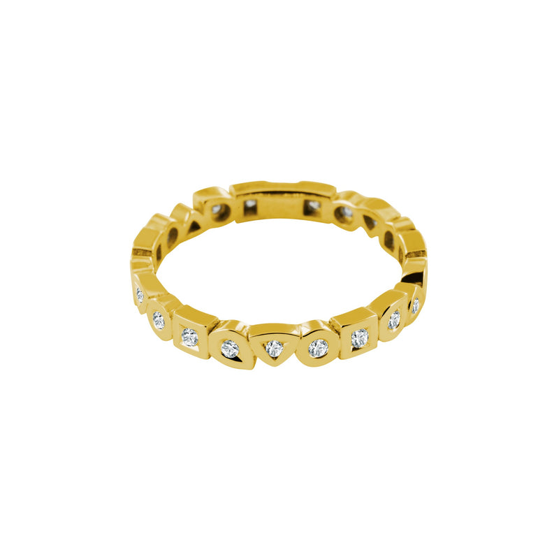 Ring wedding ring alchimie  with diamonds in gold