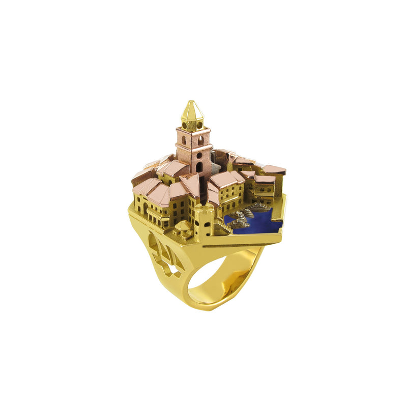 Architecture Tropézienne ring in gold