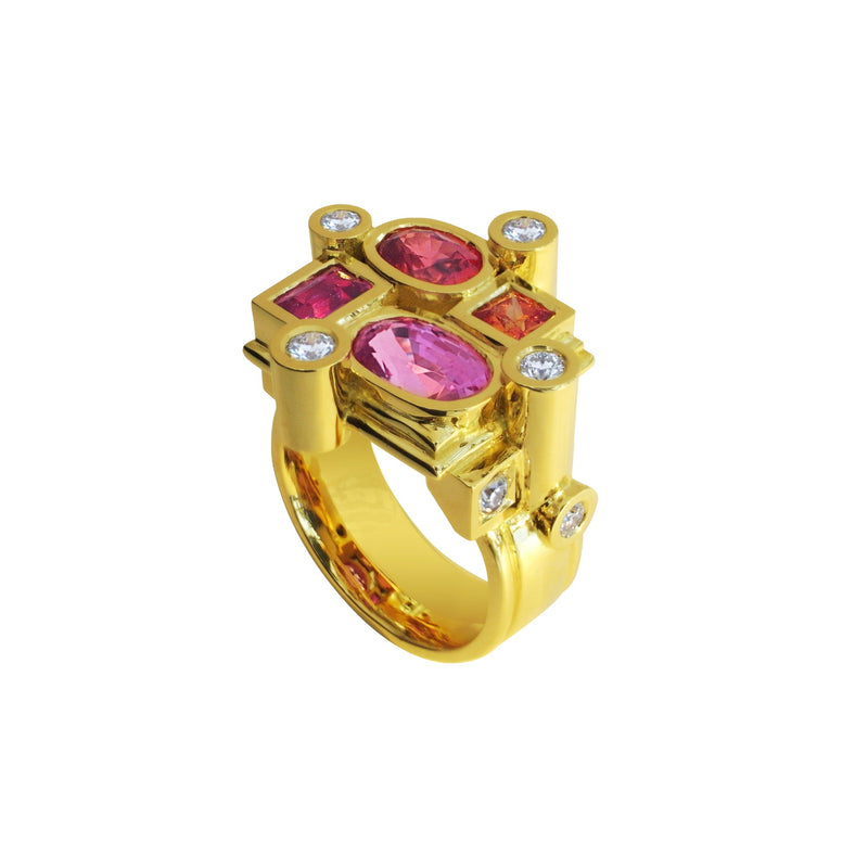 Essalois ring Pink in gold