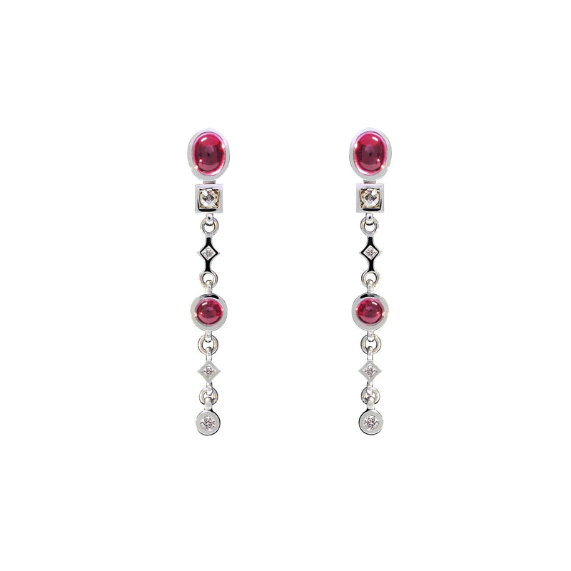 Pink rubellite earrings Gourmandise