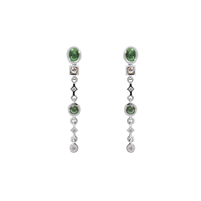 Green peridot earrings Gourmandise