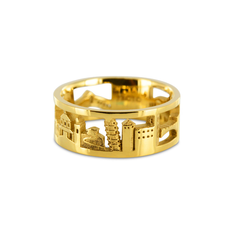 Ring architecture Italy in gold