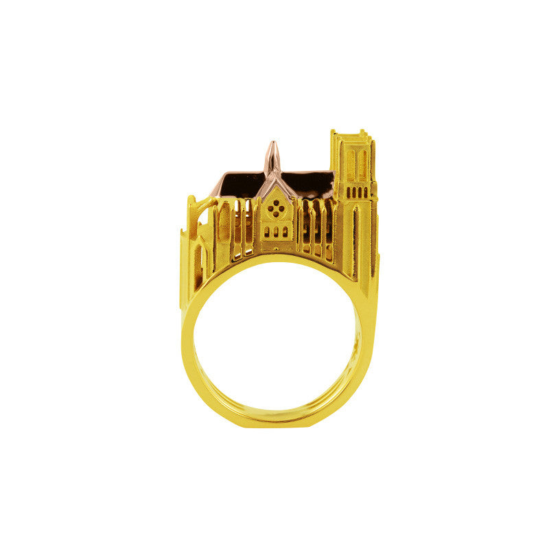 Architecture Notre Dame de Paris gold ring Tournaire
