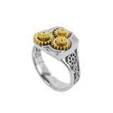 signet Engrenages in white and yellow gold