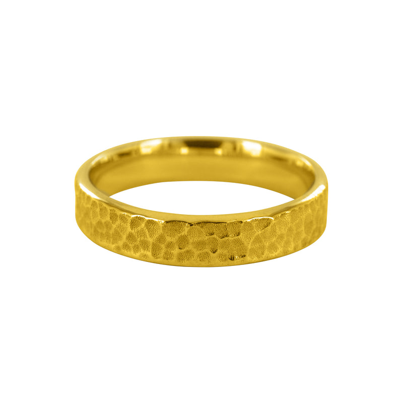 wedding ring Hammered 4.5 mm