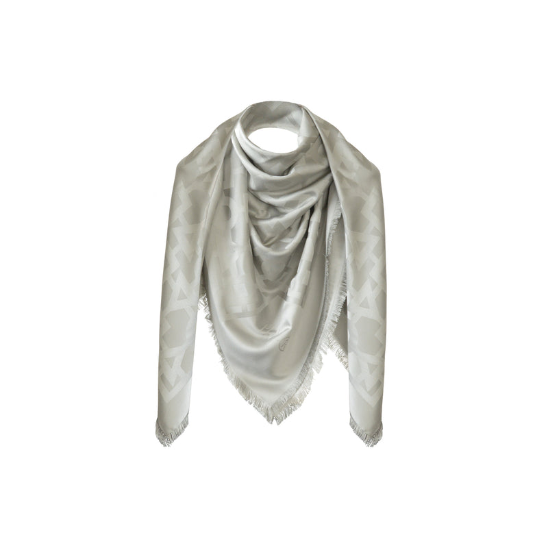 Shawl Alchimie Grey 140 cm silk
