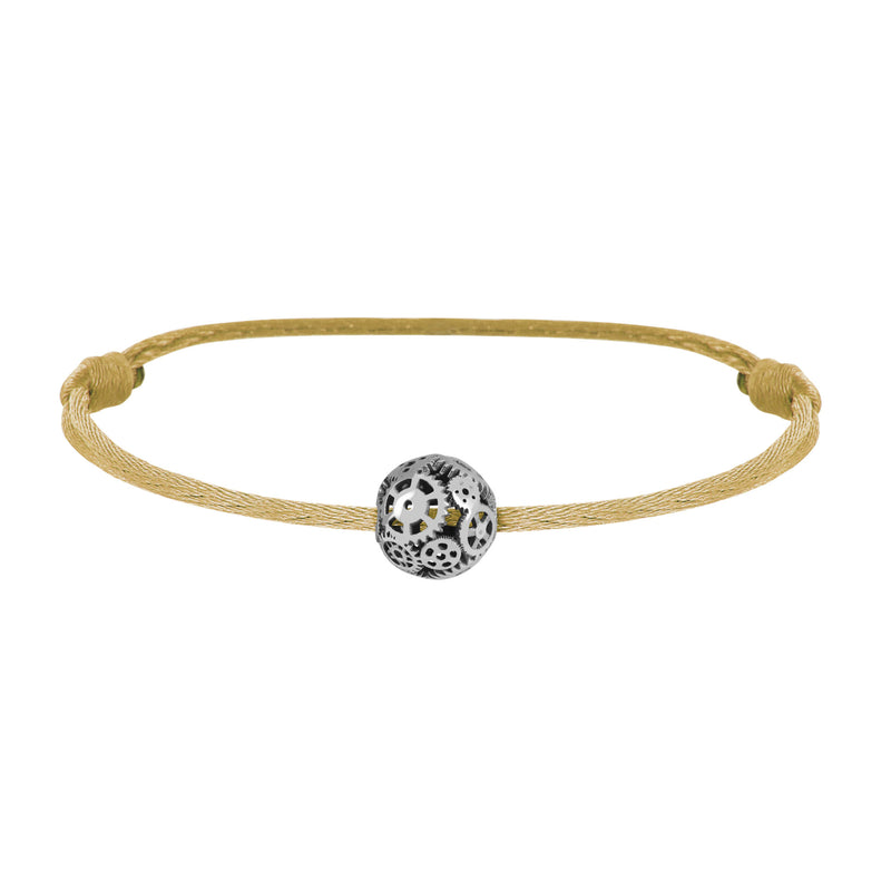 Engrenages pearl bracelet in gold