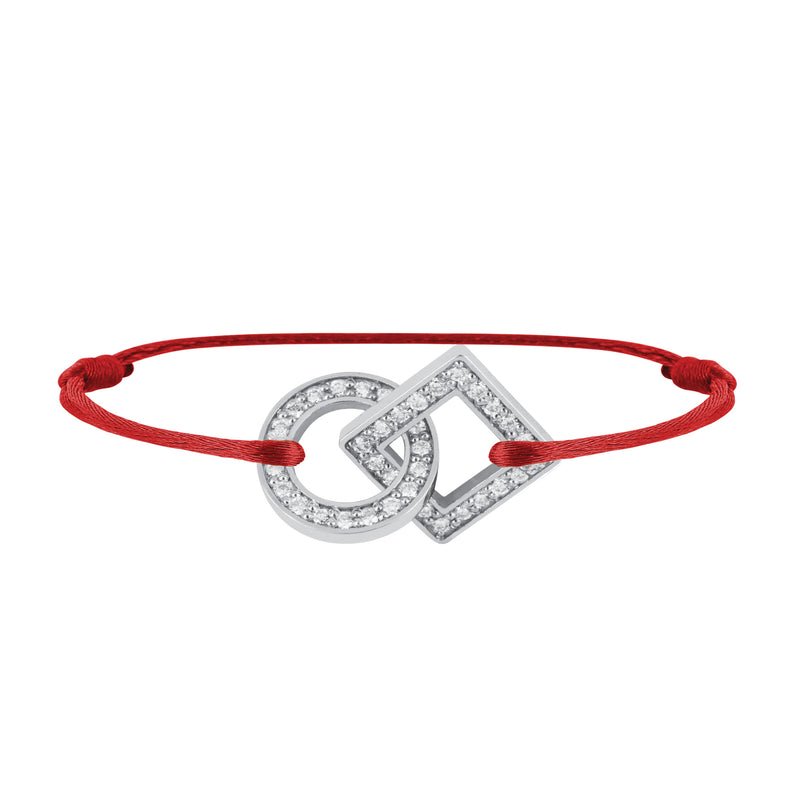 Inseparable diamond-paved bracelet