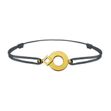 Bracelet link Tournaire signe  eclipse round gold