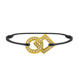 Inseparable diamond-paved bracelet
