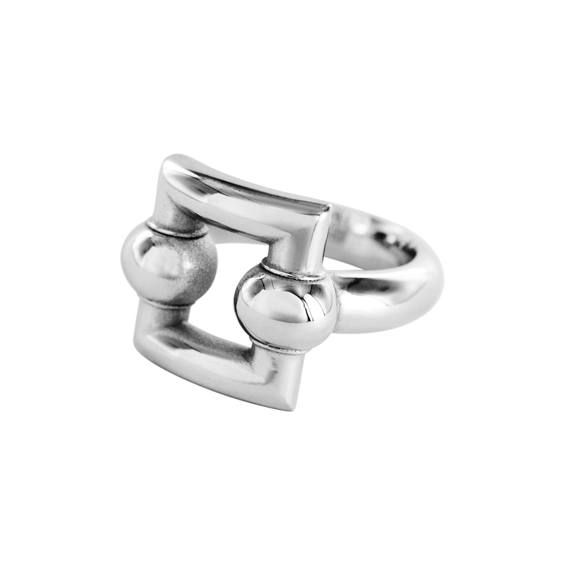 Ring square trilogy  Alchimie  Silver