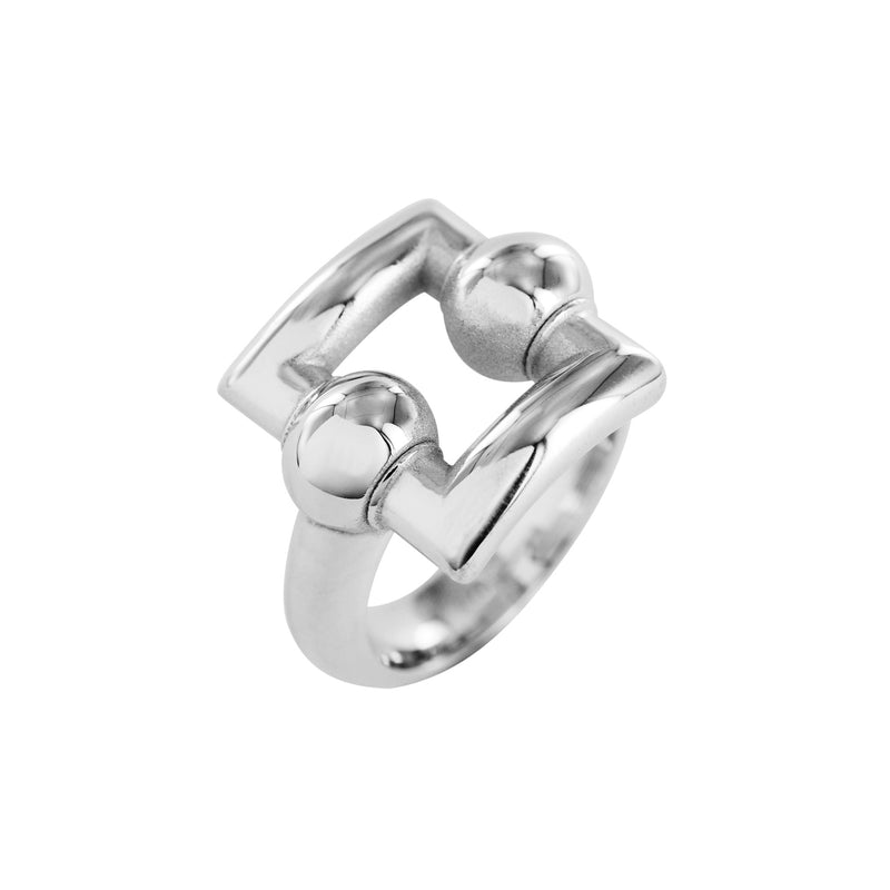 Ring square trilogy  Alchimie  Silver