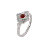 Esther ring 4 mm red sapphire and diamonds