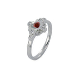 Esther ring 3 mm red sapphire and diamonds