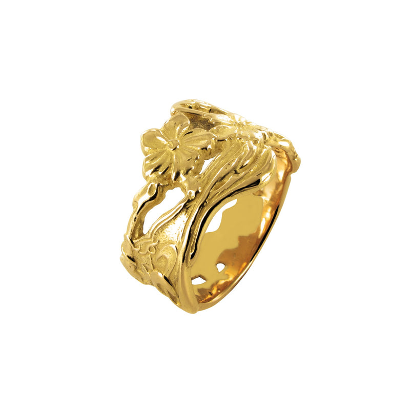 All-gold Flower ring