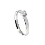 Solitaire ring Alchimie square  in 0.07 ct diamond gold