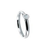 Solitaire ring Alchimie round  in 0.07 ct diamond gold