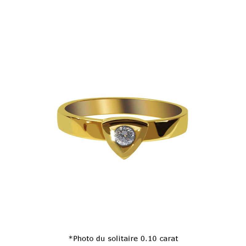Solitaire Complice triangle diamond and gold ring